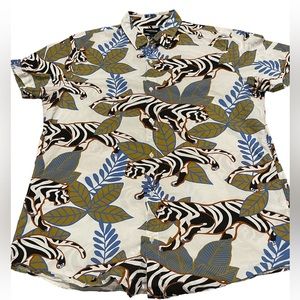 Bonobos Button Up SS Shirt for Men XXL/2XL 100%Cotton White Slim Fit